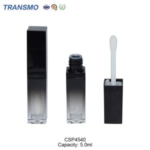 Tube de brillant à lèvres vide de 5 ml en gros, conteneur carré en plastique noir dégradé avec bouchon à vis, emballage pour brillant à lèvres - Product Image 1