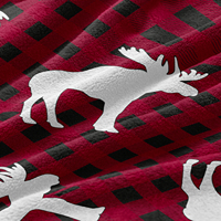 Couverture de Noël éco-responsable 100 % polyester, double couche, chaude et sûre, utilisable en toutes saisons, cadeau de fêtes, promotion supermarché