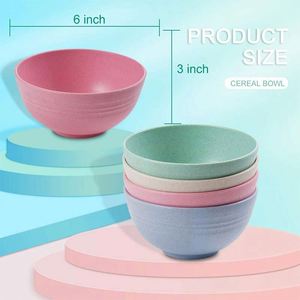 <b>Plate</b> <b>Bowl</b> Cup Salad Wheat Straw <b>Bowls</b> Set - Product Image 3