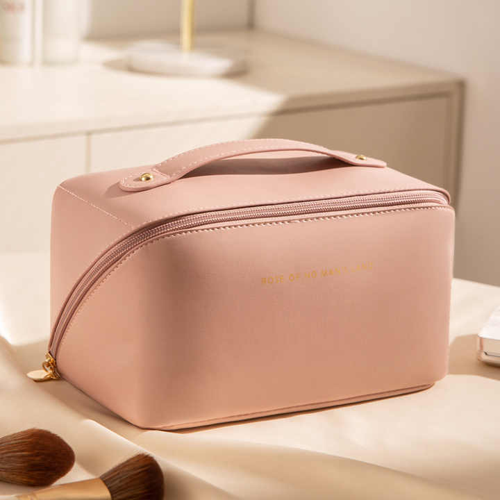 Custom Soft Waterproof Pu Leather plush cosmetic bag Pouch Makeup