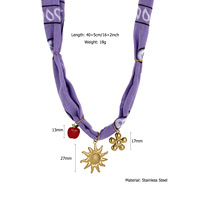 Nuevo diseño Ocean Series Bandana Collar Bufanda de acero inoxidable Collar Mujer Bufanda Collares con dijes