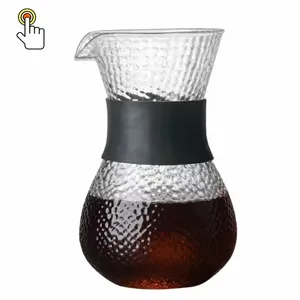 High borosilicate glass Filter free paper sharing pot Pour-over coffee cup with strainer