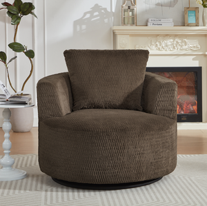 Compressible 360 Swivel Leisure Chair Modern Comfort <b>Seating</b> for Living Room Bedroom Apartment Office - Product Image 3