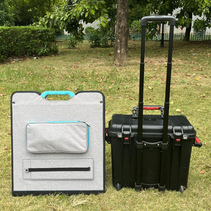 เครื่องกำเนิดไฟฟ้าพลังงานแสงอาทิตย์ 4kW 3.84kWh 7kW ได้รับการรับรองมาตรฐาน CE สถานีไฟฟ้าเคลื่อนที่กลางแจ้ง 500W สถานีชาร์จไร้สายแบบพกพา 42 กก. สำหรับใช้งานกลางแจ้ง - Product Image 3