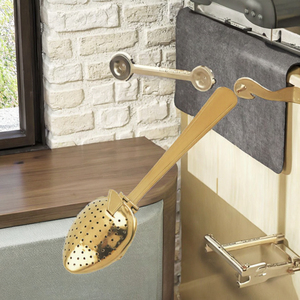 Infuseur à thé réutilisable en acier inoxydable 304 de qualité alimentaire, écologique, avec poignée, pour thé en feuilles - Product Image 3