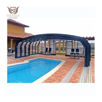 DEMEA salle de verre électrique pour Villas Mobile véranda télescopique pliant en alliage d'aluminium auvent toit plat moulage cour