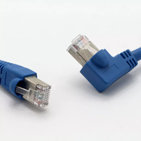 Cable Ethernet RJ45 a RJ45 de Ángulo Recto de 90 Grados, Macho a Hembra, UTP, FTP, SFTP, OEM