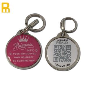 Tùy Chỉnh Mới Chống Mất Thẻ Chìa Khóa Không Thấm Nước Rfid Pet Tag Mã QR Pet ID Tag - Product Image 5