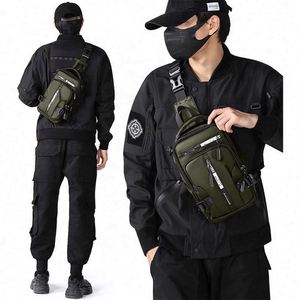 กระเป๋าสะพายทางยุทธวิธีสำหรับผู้ชายกระเป๋าสะพายหลังแบบมีสายคาดอกกระเป๋าสะพายไหล่กระเป๋าท่องเที่ยวกลางแจ้งมีโลโก้ออกแบบได้ตามต้องการ - Product Image 2