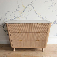 Commode de Gros Meuble de Chambre en Chêne Meuble de Rangement d'Angle avec Tiroirs Blanc Ensemble Coiffeuse pour Salon