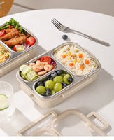 Kotak makan siang 304 mangkuk busa baja tahan karat kotak bento terisolasi kantor pelajar