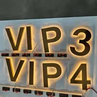 GFace Langlebiges Outdoor Wasserdichtes 3D Hintergrundbeleuchtetes LED-Kanalbuchstaben-Schild Mehrfarbige Edelstahl Halo-Beleuchtete Buchstaben für Auto und Öffentlichkeit