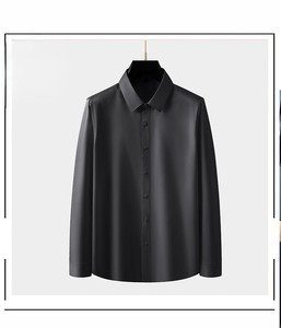 2025 cực <span class=keywords><strong>l</strong></span>ớn kích thước trắng nam dài tay kinh doanh giản dị áo sơ mi chính thức không có sắt dệt kim mùa xuân mùa thu 5XL Áo Sơ Mi Nam - Product Image 6