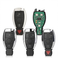 Clé de voiture intelligente style BGA 2/3/4 boutons 315/433 MHz pour Mercedes-Benz C/E/S compatible avec la clé d'origine NEC BGA ABS/Métal