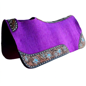 GN EXPORT - Funda para Silla de Montar de Equitación Western, Exterior de Algodón, Ribete de Cuero Marrón, Forro de Lana, Relleno de Lana - Product Image 1