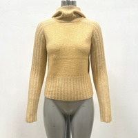 Hanne – Pull décontracté tricoté à manches longues et col rond, couleur unie, avec capuche fantaisie pour femme – Personnalisation OEM & ODM – Haute Qualité
