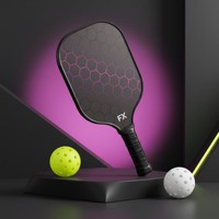 FX Fiberglas Pickleball Raketi Hafif PP Petek Özlü Raket, Yeni Başlayanlar, Yetişkinler ve Çocuklar için Özel Logolu