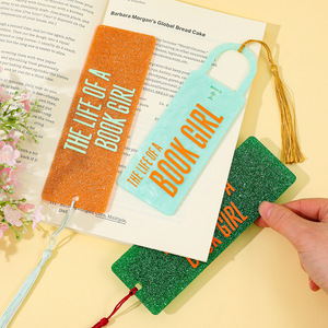 Acrylic <strong>Bookmarks</strong> with Tassel for Women Book Lovers "The Life <strong>of</strong> <strong>A</strong> Book Girl" Page Markers Book Accessories Gifts for Readers - Product Image 2