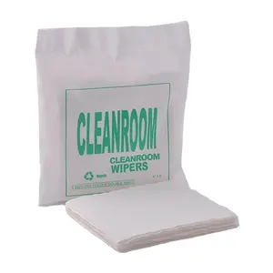 使い捨てのベストセラー品質の糸くずの出ないクラス100ホワイトニットマイクロファイバーレーザーシールクリーンルームワイパー - Product Image 1