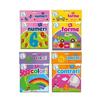 Libros de Espuma EVA Suave Estilo Edicart, Libro de Baño Educativo y Colorido para Niños, 8 Artículos, 0+, Hecho en Italia