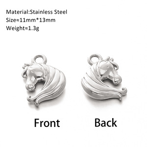 Jingxiang Cross-border In-stock <span class=keywords><strong>piccoli</strong></span> ciondoli In acciaio inossidabile, simpatici pesci animali, insetti, farfalle, cavalli, gioielli per uccelli fai da te Acc - Product Image 6