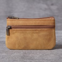 Tas Dompet Koin Kulit Sapi Asli Mini Kecil Custom Terbaru untuk Wanita Pria