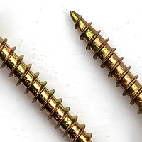 Vis à tête fraisée M4 jaune, revêtement zinc, pour panneaux de particules