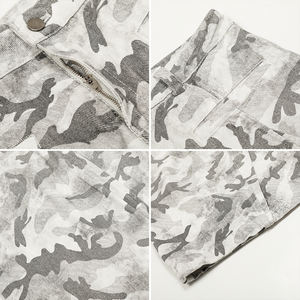 Pantalones Cargo de Moda para Hombre, Cintura Alta, Cómodos, Estilo Urbano, 100% Algodón, Camuflaje Cosido, Cierre de Cremallera, Pierna Ancha Personalizada - Product Image 3