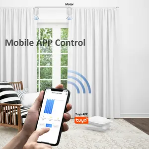 与Google Home Alexa无线遥控传统窗帘图雅机动WiFi智能窗帘机器人
