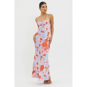 Nuevo Vestido Maxi Floral Casual para Vacaciones, Diseño sin Tirantes, Espalda Descubierta, Escote Cruzado, Sexy - Product Image 2