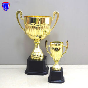 9.8 pouces # 39172-F cup, trophée de championnat de football, récompense commémorative, trophée en résine or brillant, trophée de hockey en stock - Product Image 2