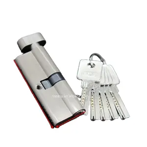 ROEASY kunci pintu silinder 80mm, dengan dasar darurat kualitas tinggi inti silinder aman, kunci pintu, kunci tubuh silinder untuk pintar