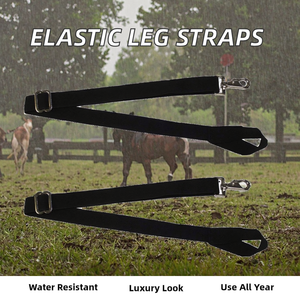 Sangles de jambe de luxe amovibles et réglables en ripstop imperméable pour couvertures de cheval, fourniture directe d'usine, paire - Product Image 2