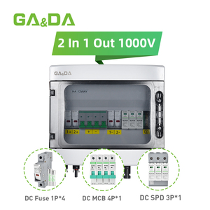 IP65 Solar String Combiner Box 2 <strong>Input</strong> <strong>1</strong> <strong>Output</strong> 1000VDC Surge Protector Circuit Breaker Fuse Power Distribution Equipment - Product Image 2