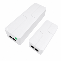 Injecteur PoE 2,5 Gbps 60W, adaptateur Power Over Ethernet avec 2 ports, compatible IEEE 802.3af/at/bt - Distance jusqu'à 100 mètres