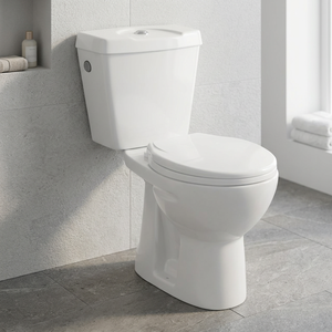 Aqua <b>Pan</b> Asian Two Piece WC Ceramic Square Water Closet Dual Flush Concealed <b>Cistern</b> Made in India - Product Image 5