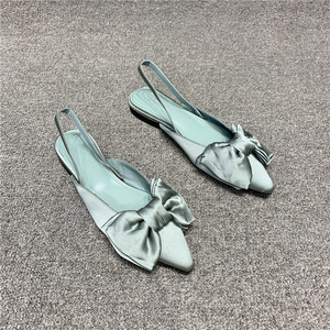 Summer Ultra Fine Fiber Solid Color Casual Slippers for Women's <b>Pointed</b> <b>Toe</b> <b>Flat</b> Bottomed Anti Sandals - Product Image 3