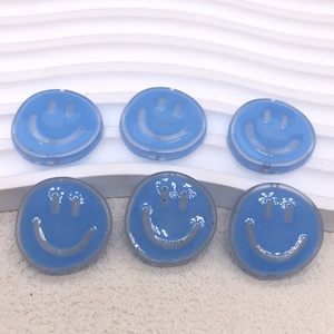 Perles rondes transparentes à motif visage souriant effet goutte d'huile pour la fabrication de breloques de téléphone et de sacs DIY |   Accessoires d'artisanat - Product Image 6