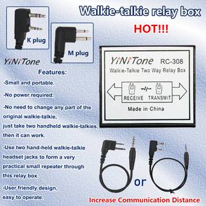 Yinitone RC-308 k/M cổng hai chiều đài phát thanh Repeater cho Motorola Baofeng UV5R BF888S kenwod tyt Vertex Walkie Talkie tiếp sức hộp - Product Image 2