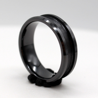 Anneaux cadeaux d'anniversaire Smart NFC en céramique noir blanc mémoire 8mm 6mm 4mm monocanal