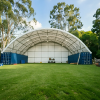 Abri en dôme, structure en acier avec couverture en PVC imperméable et résistante aux UV pour le stockage en extérieur