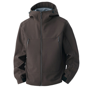 Vestes d'hiver écologiques pour hommes personnalisées avec fermeture éclair, coupe-vent, imperméables, softshell, à capuche, pour l'extérieur, style urbain - Product Image 1