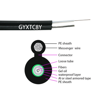 Cable de Fibra Óptica para Exteriores GYXTC8Y en Forma de 8, 6/12 Núcleos, G652D SM, Autoportante, Aéreo, FTTH - Product Image 3