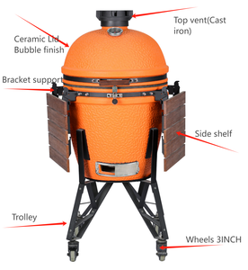 Ahumador <span class=keywords><strong>de</strong></span> carbón portátil clásico <span class=keywords><strong>de</strong></span> China para acampar al aire libre Asadores BBQ Parrilla Kamado <span class=keywords><strong>de</strong></span> cerámica <span class=keywords><strong>de</strong></span> 21 pulgadas - Product Image 6