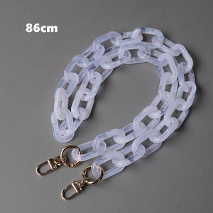 ZONESIN catene <span class=keywords><strong>trasparenti</strong></span> personalizzate di alta qualità cinturino a catena per borsa in resina acrilica di colore bianco per borsa a tracolla - Product Image 4