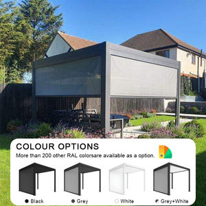 Pérgola Motorizada de Aluminio Impermeable para Exteriores, Toldo para Jardín, Protección Solar, <span class=keywords><strong>Barbacoa</strong></span> al Aire Libre, SINGOU - Product Image 5