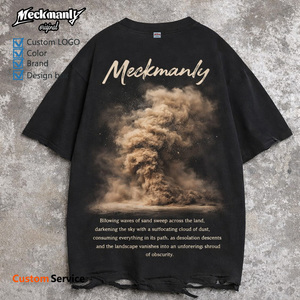 T-shirt pour homme Meckmanly, manches courtes, col rond, imprimé photo, coupe décontractée, tissu en jersey de coton respirant - Product Image 2