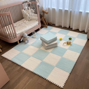 <span class=keywords><strong>Tapis</strong></span> <span class=keywords><strong>de</strong></span> sol en mousse emboîtable en peluche, <span class=keywords><strong>tapis</strong></span> puzzle shaggy pour salon, chambre, décoration <span class=keywords><strong>de</strong></span> chambre d'enfant - Product Image 4