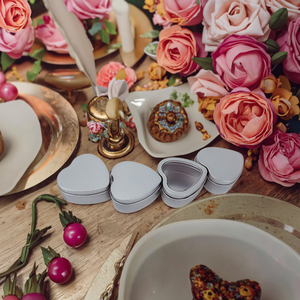 Lãng Mạn Bạc Màu Sắc Cửa Sổ Kim Loại Nhỏ Có Thể Hình Trái Tim Nến Hộp - Product Image 2