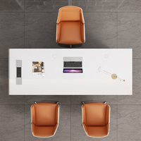 Bureau de direction, bureau de patron, PDG, MDF, bureau en forme de L, ensemble de chaise de bureau, durable, écologique, design moderne